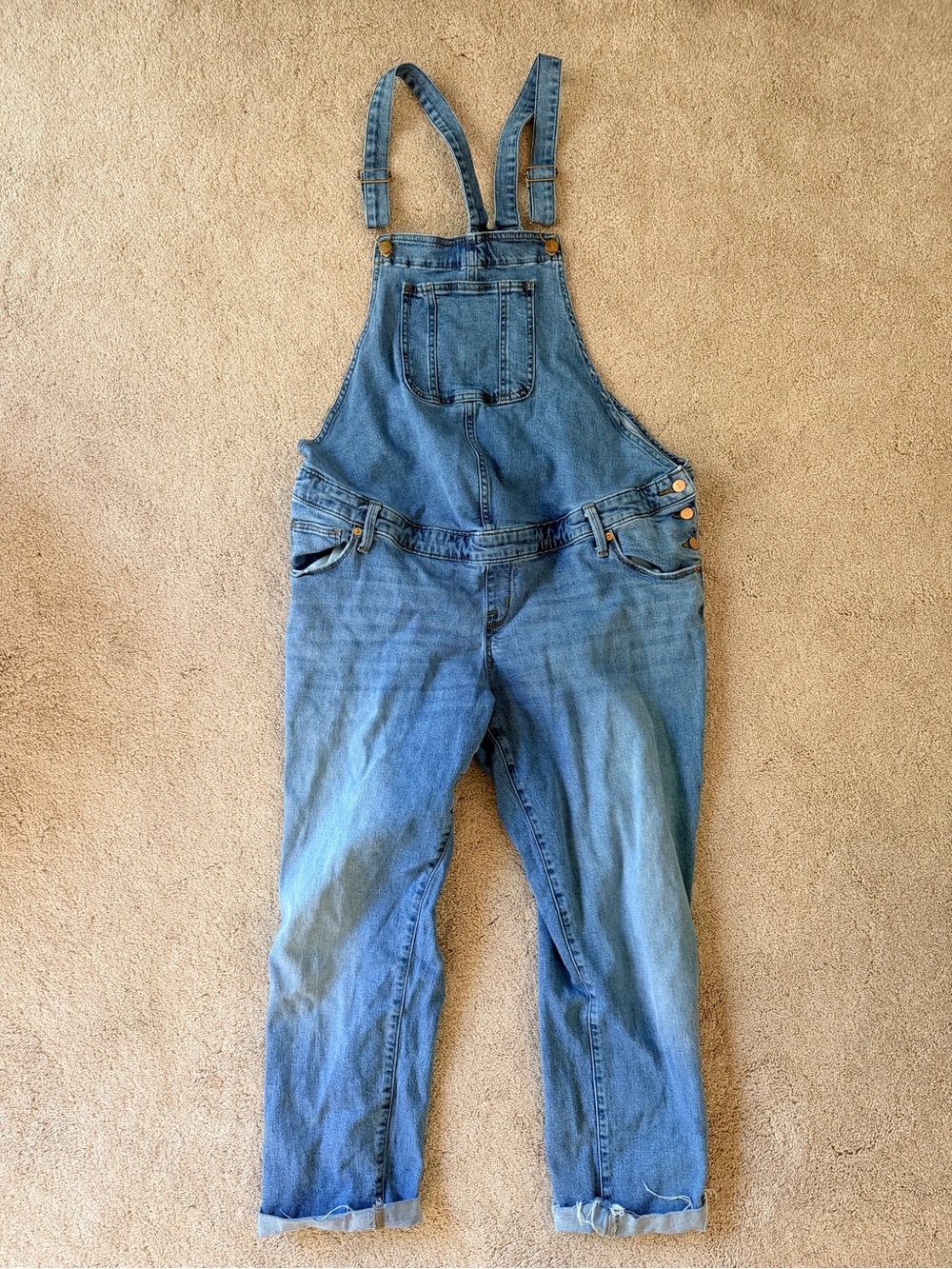 Isabel Maternity by Ingrid & Isabel Light Blue Denim Overalls